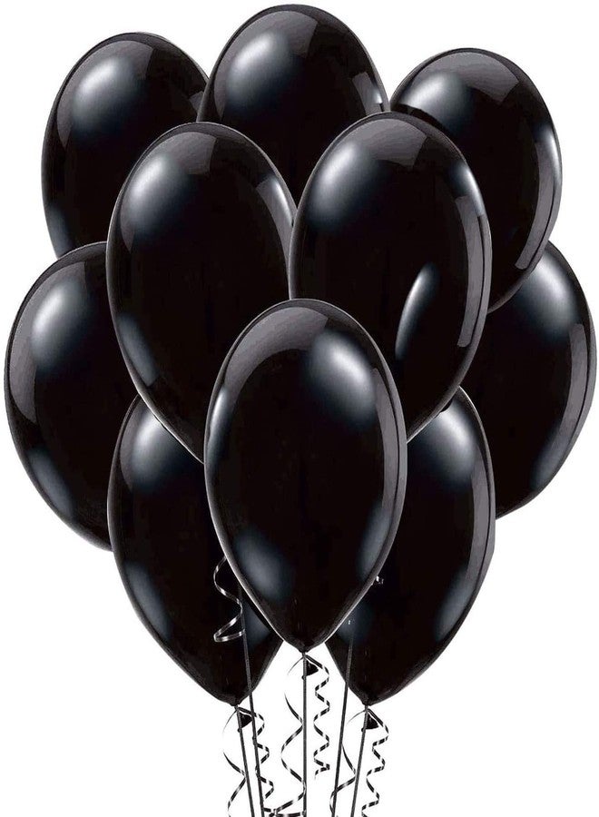 HEMITO Premium Metallic Latex Balloons Pack Of 50 Black Balloons for Decoration (Black, Pack Of 50) - Image 4